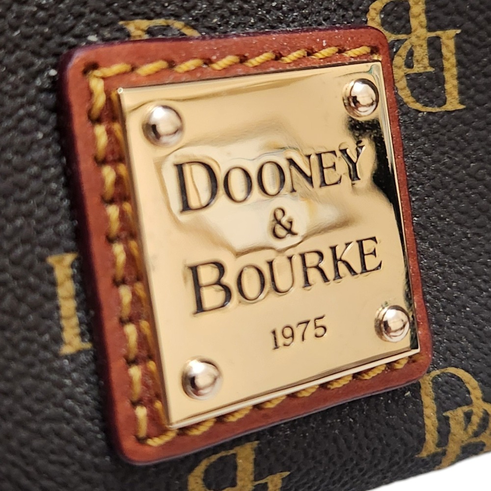 Dooney & Bourke Gretta Small Lexington Monogram Crossbody Bag Brown Tan - Picture 2 of 10